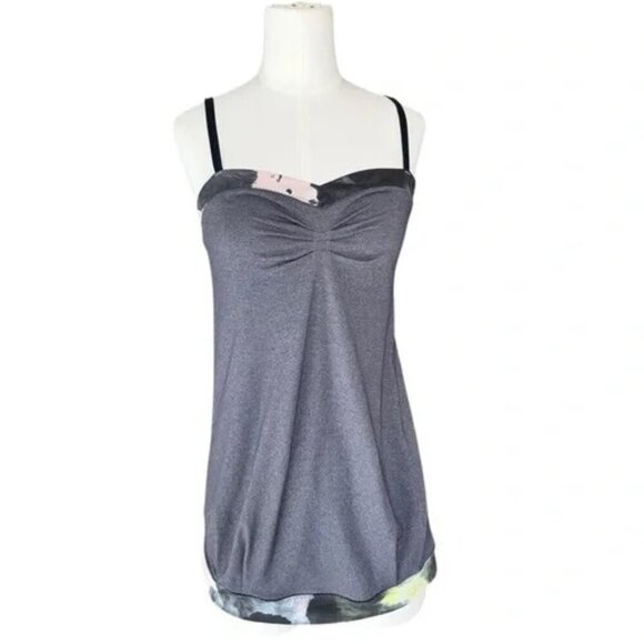 Lululemon Pure Focus Tank Size 6 Citron Tinted Canvas gray - Picture 1 of 5